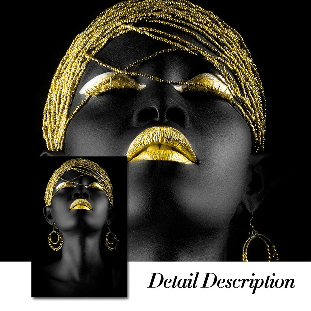 African Woman Wall Art Canvas. Living Room Abstract Photo Art Canvas. Black Beauty Designer Art. Modern Home Decor Art. WickedYo.